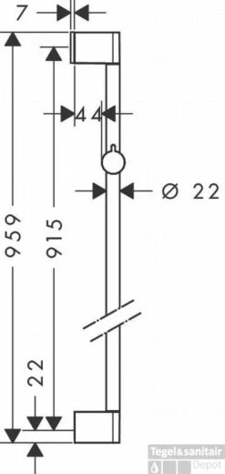 Hansgrohe Croma Unica Glijstang 90 Cm. Zonder Doucheslang Chroom -Badkamer Thuis 87899