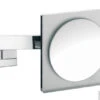 Emco Asis Scheerspiegel Vierkant 22cm.led Verlichting X3 Chroom -Badkamer Thuis 88034