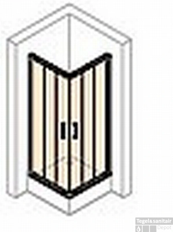 Huppe Classics 2 3-dlg. Hoekinstap 100/100x190 Cm. Zilver Glans-helder Glas 3 Huppe Classics 2 3-dlg. Hoekinstap 100/100x190 Cm. Zilver Glans-helder Glas