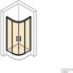 Huppe Classics 2 Easy Entry Kwartrond Met Schuifdeur 90/90x200 Cm. R550 Matzilver-helder Glas