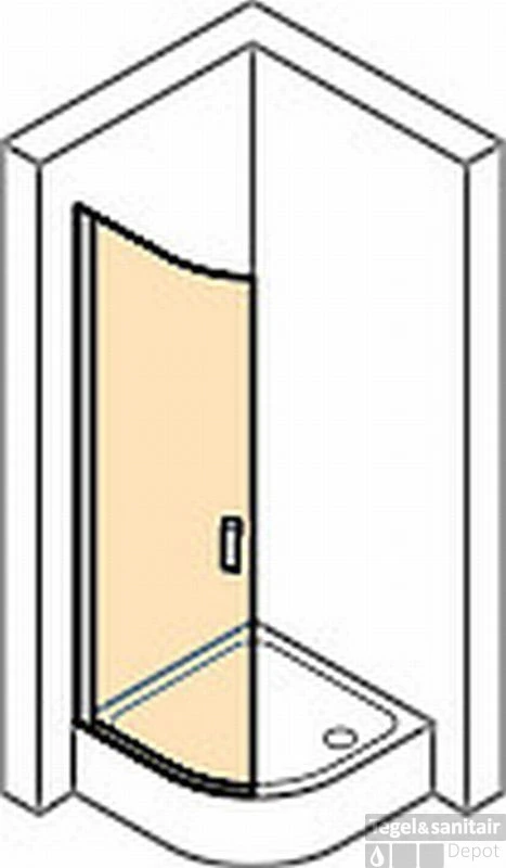 Huppe Design Pure Draaideur Kwartrond Helft 100 X 200 Cm. R50 Matzilver-antiplaque Glas 3 Huppe Design Pure Draaideur Kwartrond Helft 100 X 200 Cm. R50 Matzilver-antiplaque Glas