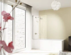 Huppe Design Pure 1-delige Badklapwand 75x150 Cm. Chroom Look-antiplaque Gl -Badkamer Thuis 88597 1