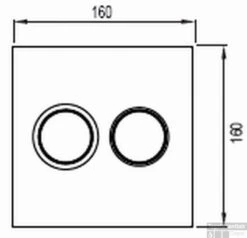 Wisa Luga Luga Aluminium Bedieningsplaat Dualflush Naturel -Badkamer Thuis 88972