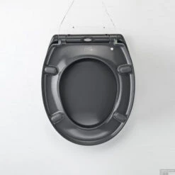 Toiletzitting Eisl Super Slim Softclose Quick Release RVS Scharnieren Donker Grijs -Badkamer Thuis 9200000078356597 4