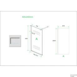 Aktie Douchewand Wiesbaden 50X200cm 8mm Nano Coating -Badkamer Thuis aktie douchewand wiesbaden 50x200cm 8mm nano coating tech