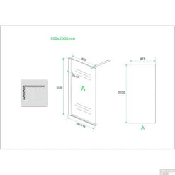 ACTIE Wiesbaden Douchewand 8mm 70X200cm | Nano Coating | Helder | Inloopdouche -Badkamer Thuis aktie douchewand wiesbaden 70x200cm 8mm nano coating tech