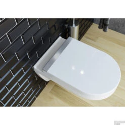 Allibert Toiletzitting Steel Glans Wit -Badkamer Thuis allibert toiletzitting steel glans wit sfeer