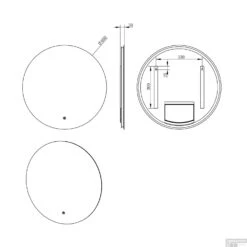 Badkamerspiegel Boss & Wessing Luse Rond Inclusief Dimbare LED Verlichting 60 Cm -Badkamer Thuis badkamerspiegel boss wessing luse rond inclusief dimbare led verlichting 60 cm tech