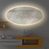 Gliss Badkamerspiegel Oval | Met LED Verlichting | 80x120cm -Badkamer Thuis badkamerspiegel gliss oval led verlichting shop 1