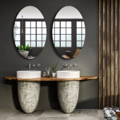 BWS Badkamerspiegel | Spark Ovale Verticaal | Met LED Verlichting | 100x60cm