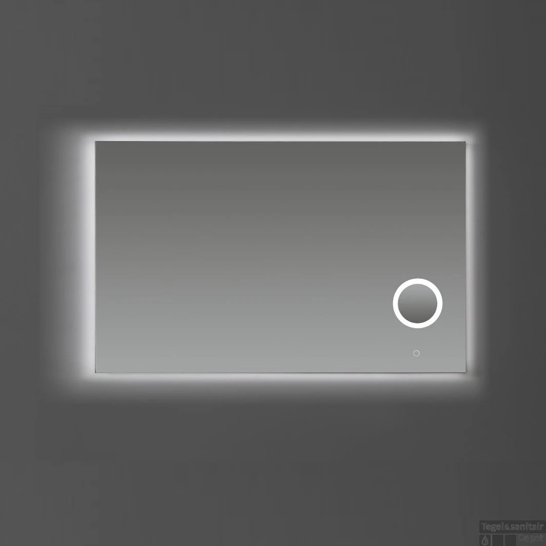 Badkamerspiegel Sanilux Met Spiegelverwarming Dimbare LED-Verlichting En Make-Up Spiegel 120x70x2,5 Cm