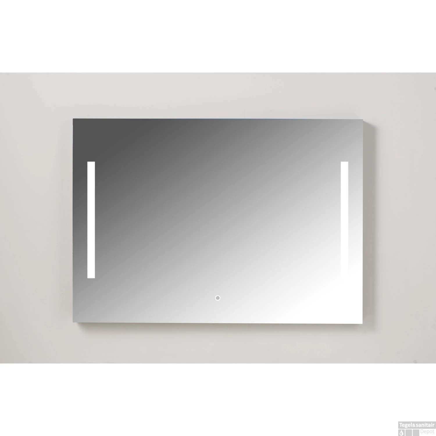 Badkamerspiegel Xenz Pacengo 140x70 Cm Industrieel Zwart Frame Met Verlichting En Spiegelverwarming - Afbeelding 2