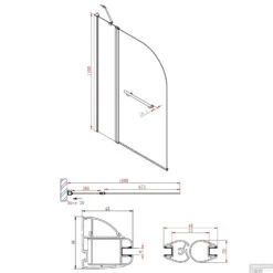 Badwand Boss & Wessing Bibi Afgerond 100x140cm Scharnierend Omkeerbaar 6mm 7 Badwand Boss & Wessing Bibi Afgerond 100x140cm Scharnierend Omkeerbaar 6mm -Badkamer Thuis badwand boss wessing bibi afgerond 100x140cm scharnierend omkeerbaar 6mm tech
