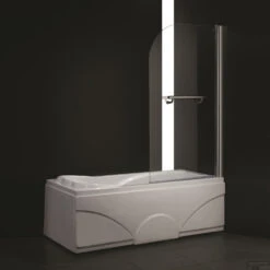 Badwand Boss & Wessing Bibi Afgerond 80x140cm Scharnierend Omkeerbaar 6mm -Badkamer Thuis badwand boss wessing bibi afgerond 80x140cm scharnierend omkeerbaar 6mm 2 1