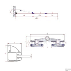 Badwand Boss & Wessing Bibi Recht 120x140cm Scharnierend 3-delig Omkeerbaar 6mm -Badkamer Thuis badwand boss wessing bibi recht 120x140cm scharnierend 3 delig omkeerbaar 6mm tech