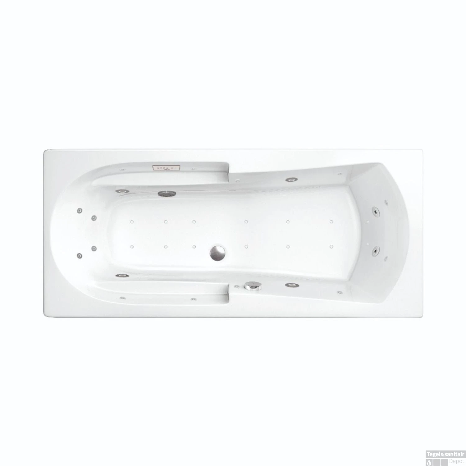 Whirlpoolbad Allibert Namea Dolcea 170x75x53 Cm Incl. Poten Wit 3 Whirlpoolbad Allibert Namea Dolcea 170x75x53 Cm Incl. Poten Wit