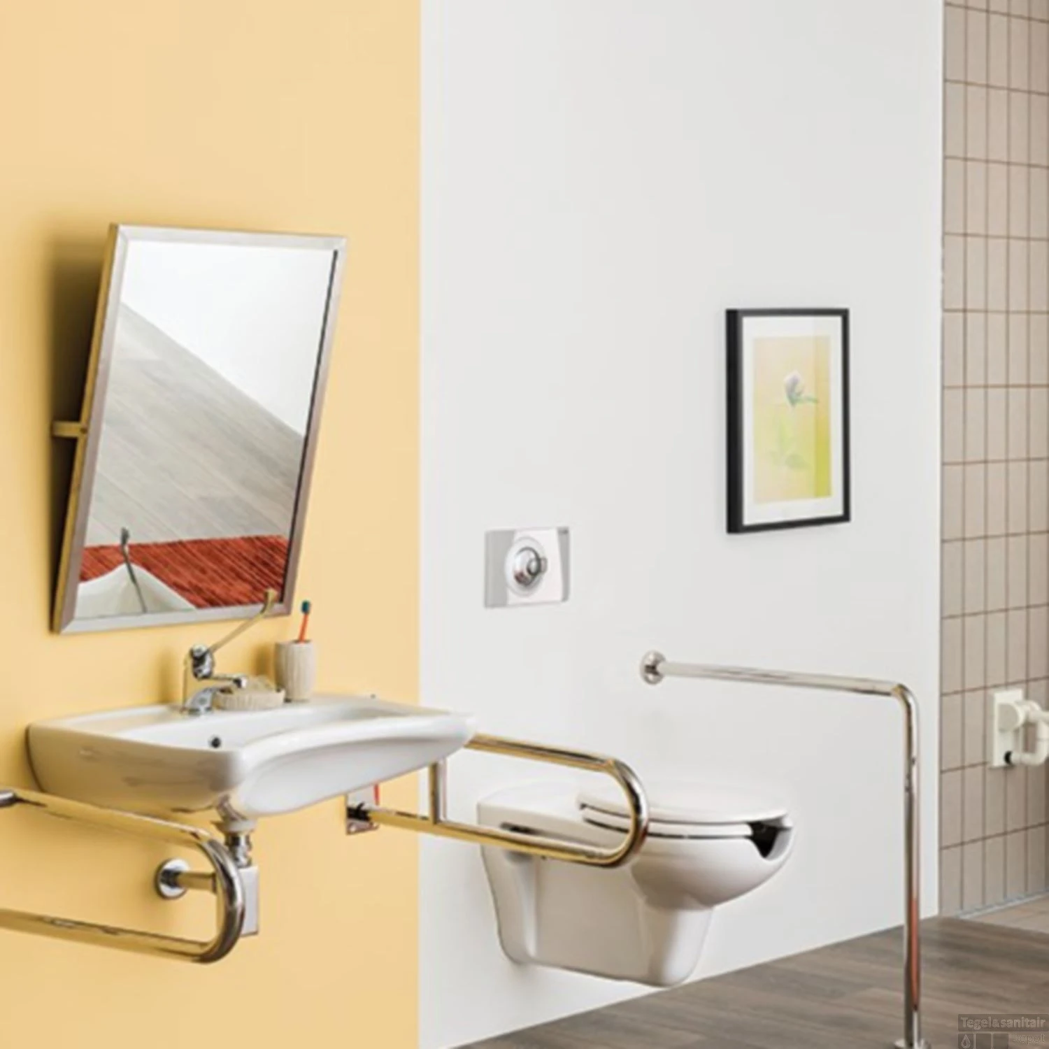 Hangtoilet Mindervaliden Boss & Wessing Keramiek 40x36 Cm Wit 3 Hangtoilet Mindervaliden Boss & Wessing Keramiek 40x36 Cm Wit - Afbeelding 2