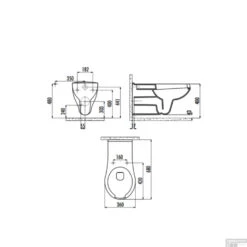 Hangtoilet Mindervaliden Boss & Wessing Keramiek 40x36 Cm Wit 6 Hangtoilet Mindervaliden Boss & Wessing Keramiek 40x36 Cm Wit -Badkamer Thuis bd320 detail