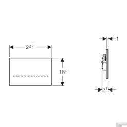 Geberit Sigma 80 Bedieningsplaat Tav UP720 Infrarood 230 V Touch Free Zwart Glas -Badkamer Thuis bedieningsplaat geberit sigma80 infrarood 116092sg1 tech