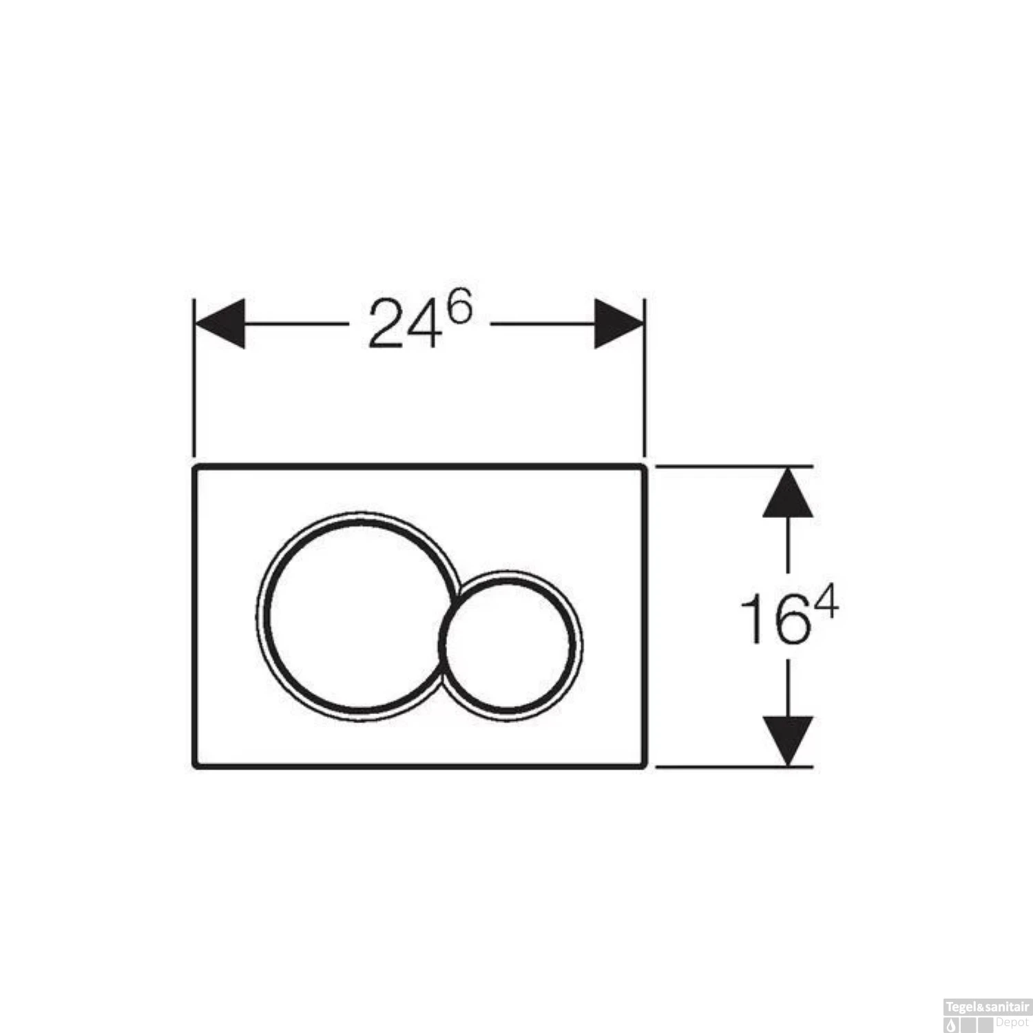 Bedieningsplaat Geberit Sigma 01 Frontbediening Mat Antraciet 4 Bedieningsplaat Geberit Sigma 01 Frontbediening Mat Antraciet - Afbeelding 2