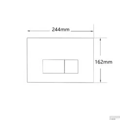 Bedieningsplaat Qeramiq Push Met DualfFush Frontbediening Metaal Rechthoek Geborsteld Messing -Badkamer Thuis bedieningsplaat qeramiq push met dualffush frontbediening metaal rechthoek tech