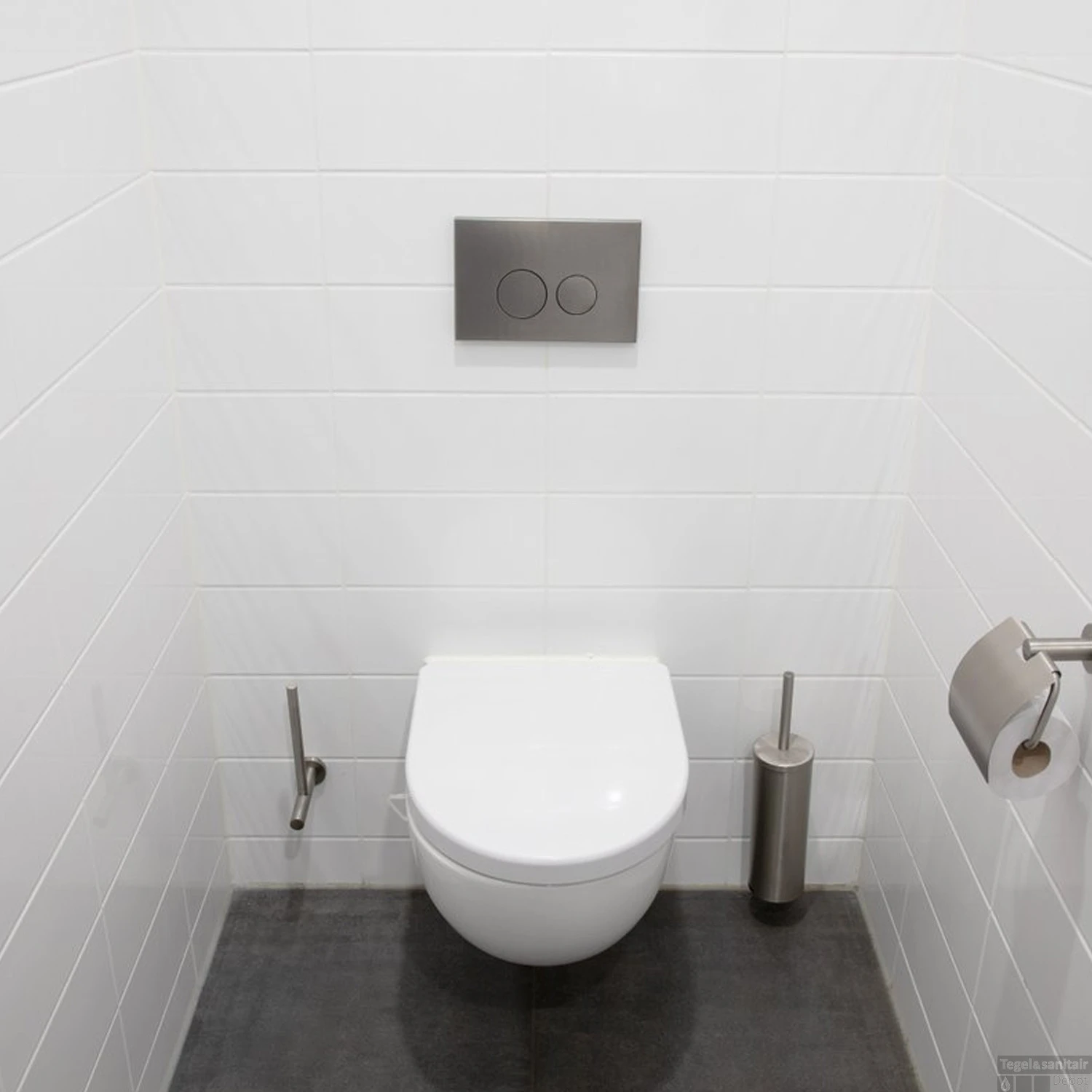 Bedieningsplaat Qeramiq Push Met DualfFush Frontbediening Metaal Rond Gunmetal 4 Bedieningsplaat Qeramiq Push Met DualfFush Frontbediening Metaal Rond Gunmetal - Afbeelding 2