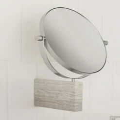 Wandspiegel Blomus Lamura Mourning Dove -Badkamer Thuis blomus marmeren wandspiegel lamura mourning dove sfeer1