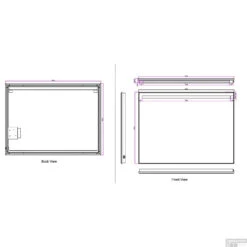 BWS Ambi Two LED Spiegel Dimbaar Condensvrij 80x60 Cm -Badkamer Thuis bws ambi ledspiegel dimbaar one condensvrij 80x60 cm tech