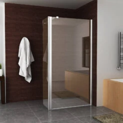 BWS Apollo Zijwand Met Schanierend Glasprofiel 40x200 Cm 10mm NANO Glas -Badkamer Thuis bws apollo zijwand met schanierend glasprofiel nano glas 2 1