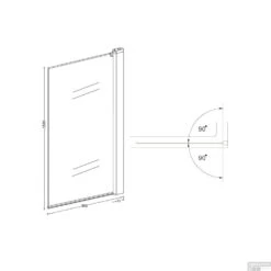BWS Badwand 80x150cm 6mm NANO Veiligheidsglas Chroom -Badkamer Thuis bws badwand 80x150cm 6mm nano veiligheidsglas chroom tech