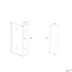 BWS Eco Zijwand Met Hoekprofiel 30x200cm NANO Coating 8mm -Badkamer Thuis bws eco zijwand met hoekprofiel 30x200cm nano coating 8mm tech 2