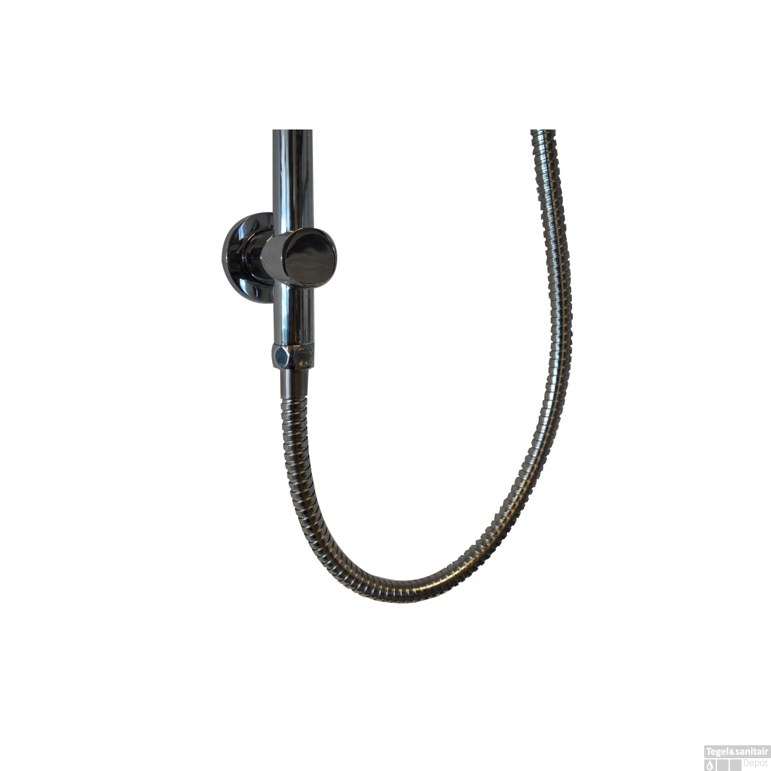 Chroom Glijstang Met Wateruitgang Rond 66cm 4 Chroom Glijstang Met Wateruitgang Rond 66cm - Afbeelding 2