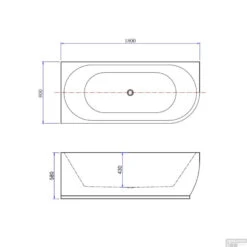 BWS Hoekbad Links | 180x80cm | Met Waste| Acryl Wit -Badkamer Thuis bws hoekbad links 180x80 acryl wit met waste tech