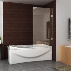 BWS Profielloze Badwand Draaibaar 80x150 Cm 6mm NANO Coating