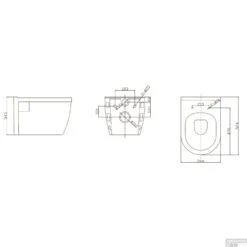 BWS Wandcloset Prio Diepspoel Rimless Exclusief Zitting Wit -Badkamer Thuis bws wandcloset prio diepspoel rimless exclusief zitting wit tech