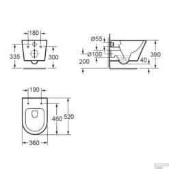 BWS Wandcloset Vera Rimless 52 Cm Mat Zwart 7 BWS Wandcloset Vera Rimless 52 Cm Mat Zwart -Badkamer Thuis bws wandcloset vera rimless 52 cm mat zwart tech