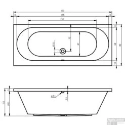 Ligbad Riho Carolina 190 X 80 Cm Wit 5 Ligbad Riho Carolina 190 X 80 Cm Wit -Badkamer Thuis carolina 190x80