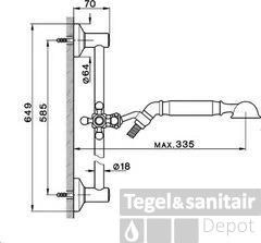 Cisal Arcana Ceramic Glijstang Met Handdouche Brons AR00311227