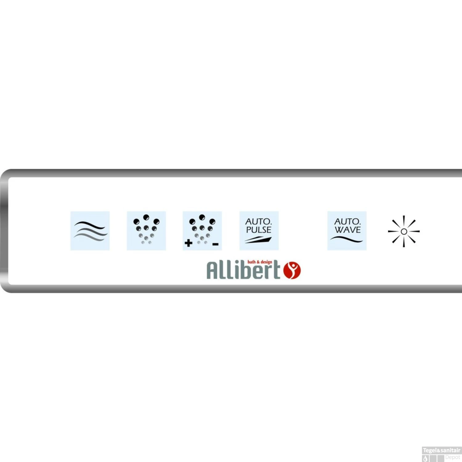 Whirlpoolbad Allibert Namea Dolcea 170x75x53 Cm Incl. Poten Wit 5 Whirlpoolbad Allibert Namea Dolcea 170x75x53 Cm Incl. Poten Wit - Afbeelding 3