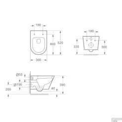 Grohe Rapid SL Toiletset Set12 Wiesbaden Vesta 52 Cm Met Grohe Arena Of Skate Drukplaat -Badkamer Thuis closetzitting wiesbaden vesta 52cm 32.3466 tech 10