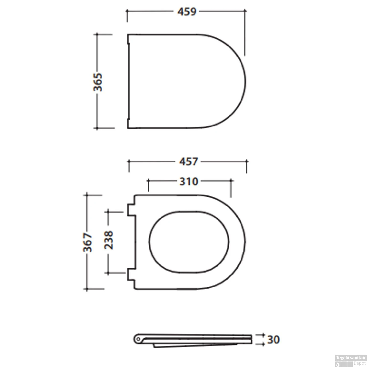 Closetzitting Globo Forty3 Softclose Wit 5 Closetzitting Globo Forty3 Softclose Wit - Afbeelding 3