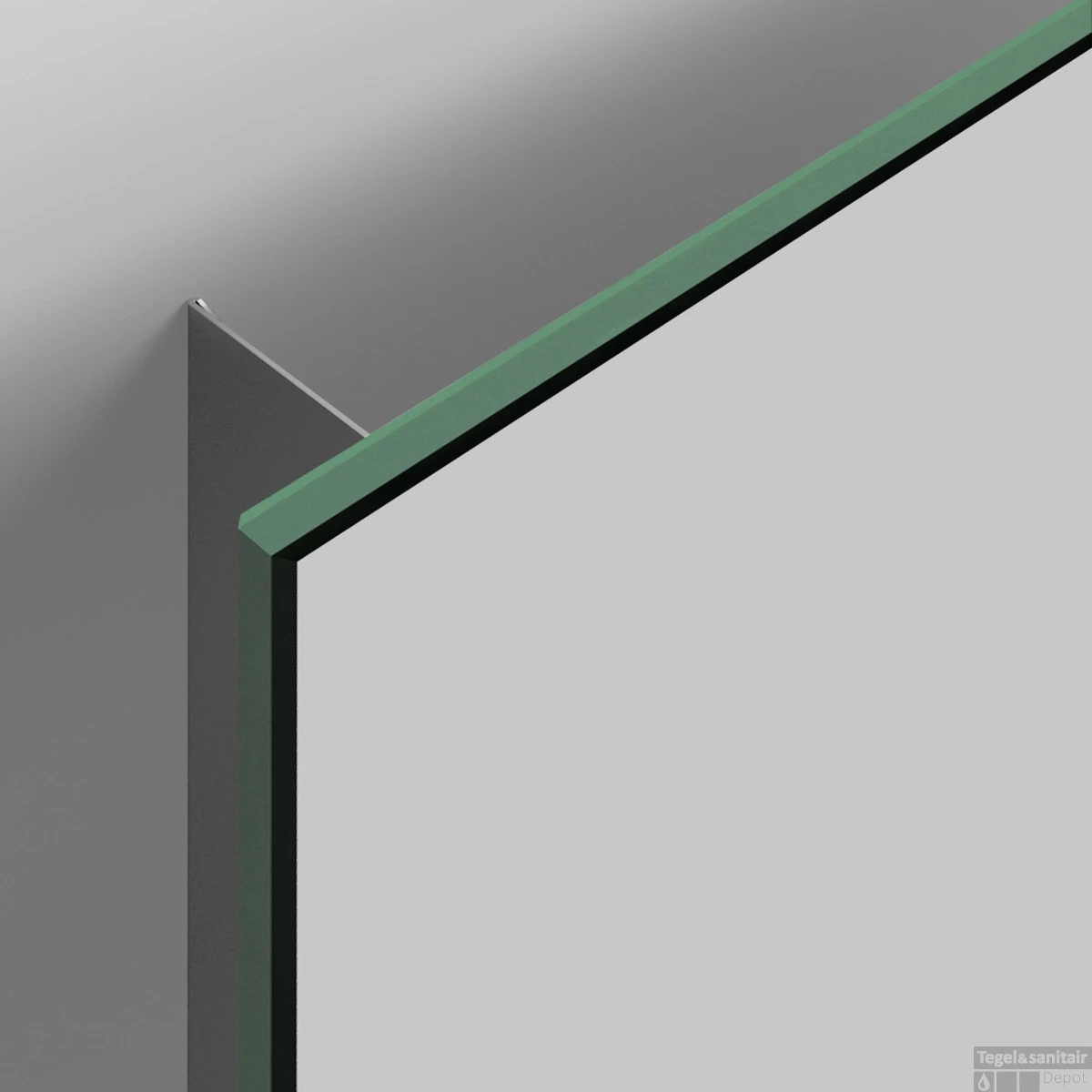 Clou Hold Me Set A 2 Kantlijsten Voor Verdikte Spiegelbevestiging RVS Gepolijst 60cm 4 Clou Hold Me Set A 2 Kantlijsten Voor Verdikte Spiegelbevestiging RVS Gepolijst 60cm - Afbeelding 2