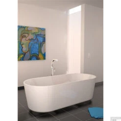 Clou InBe Vrijstaand Ligbad Ovaal 178x80x56 Cm Met Overloop Acryl Wit -Badkamer Thuis clou inbe vrijstaand ligbad ovaal 178x80x56 cm met overloop acryl wit sfeer