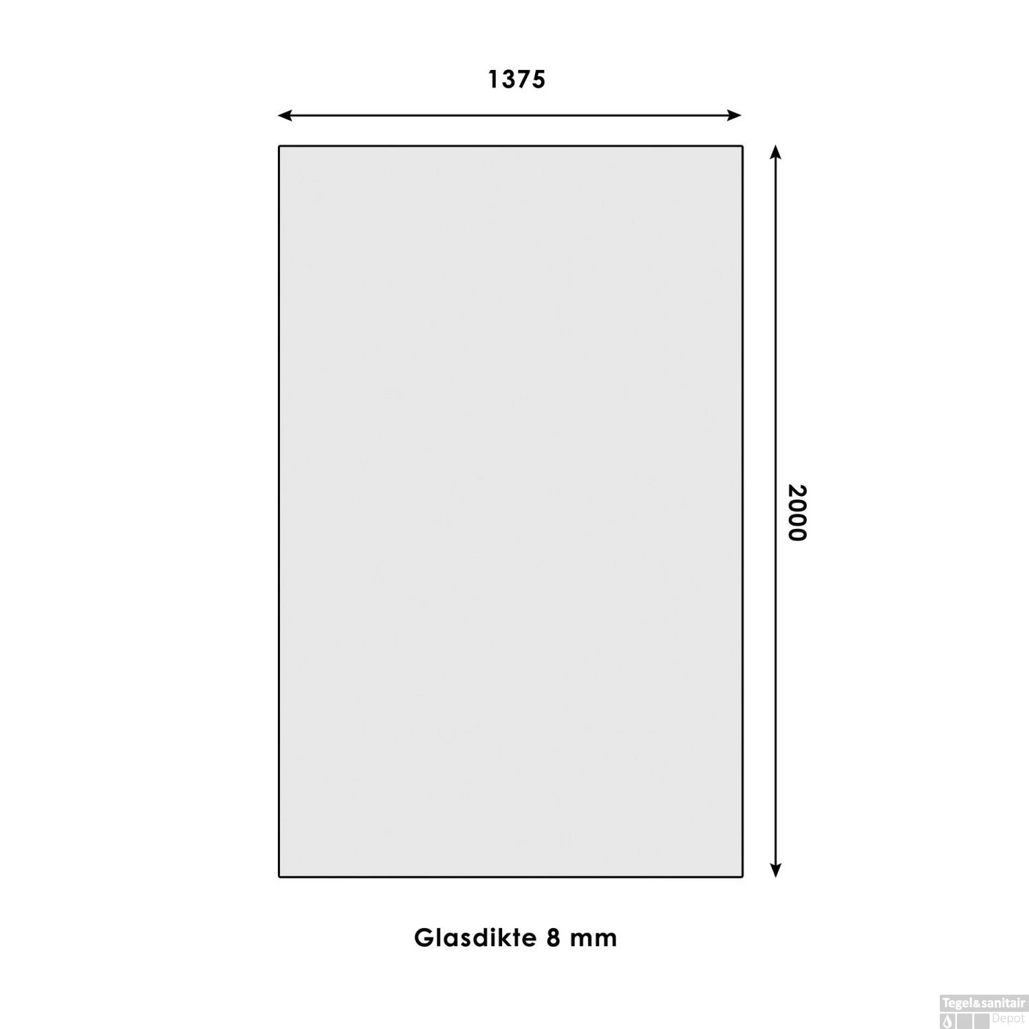 Doorloopwand Vrijstaand Profielloos Just Creating W4 140 Cm Zonder Beslag Omkeerbaar Helder Glas - Afbeelding 2