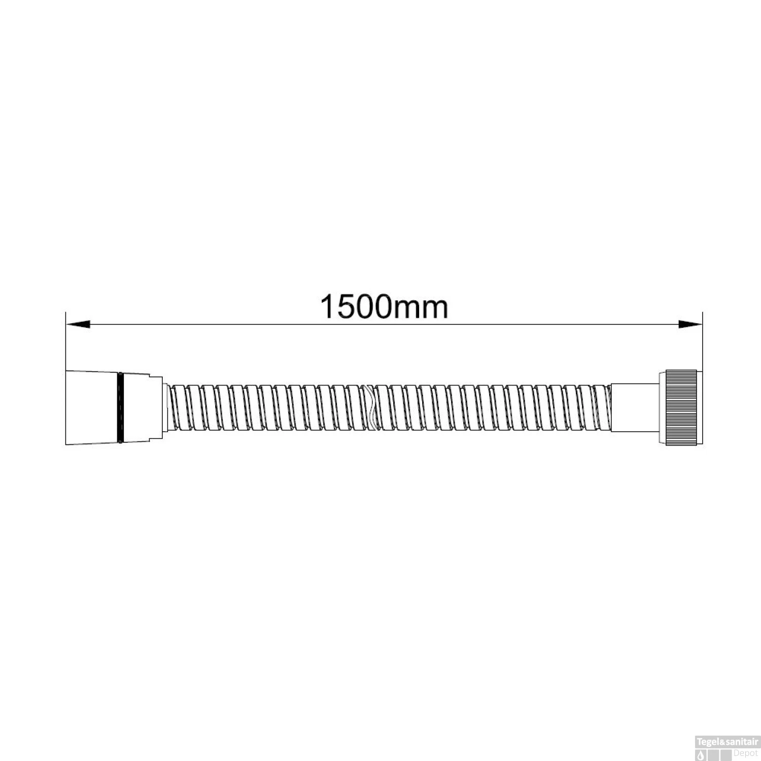 Doucheslang Wiesbaden Luxe Conisch 150 Cm Geborsteld Messing Goud 4 Doucheslang Wiesbaden Luxe Conisch 150 Cm Geborsteld Messing Goud - Afbeelding 2