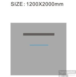 Douchewand Wiesbaden Vrijstaand 120x200cm 10mm NANO Coating 9 Douchewand Wiesbaden Vrijstaand 120x200cm 10mm NANO Coating -Badkamer Thuis douchewand 30x200cm hoekprofiel nano antikalk coating technisch bovenaanzicht 3