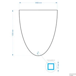 Spiegel Gliss Design Eos 100x120cm Met Ronding Naar Beneden -Badkamer Thuis eos 100x120