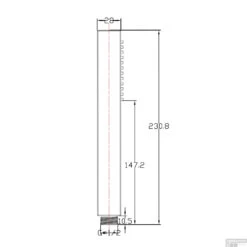 Losse Staafhanddouche Sapho 1-stand Regen Vierkant 23 Cm Chroom -Badkamer Thuis f28 losse staafhanddouche sapho 1 stand regen 23 cm chroom 4