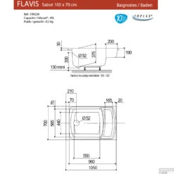 Zitbad Allibert Flavis 105x70 Cm 7 Zitbad Allibert Flavis 105x70 Cm -Badkamer Thuis flavis 105x70 tech