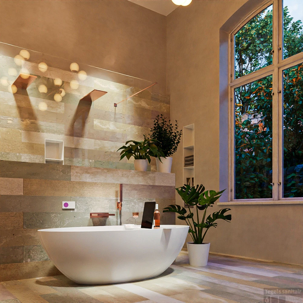 FLOAT Vrijstaand Bad 170x80cm Kleur Talc / Talc 6 FLOAT Vrijstaand Bad 170x80cm Kleur Talc / Talc - Afbeelding 4